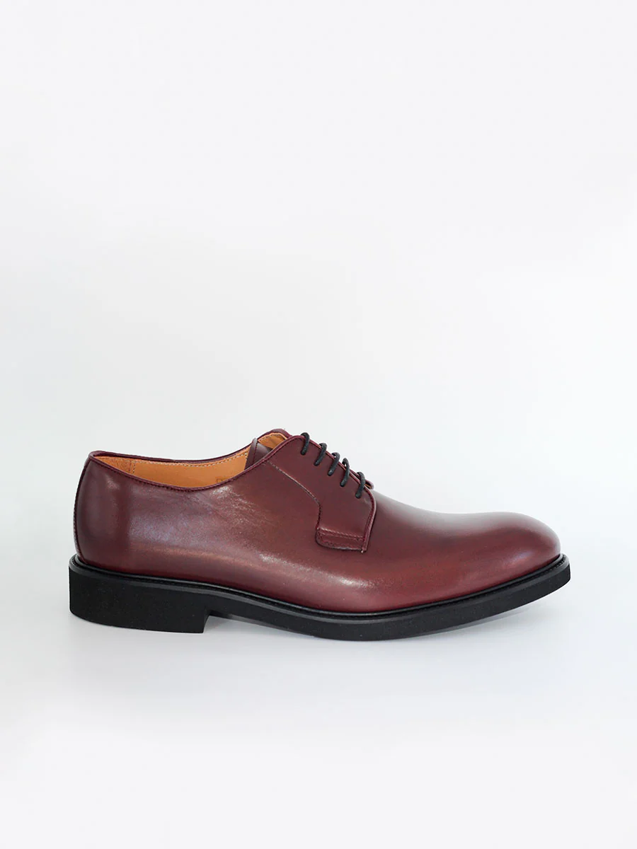 Zapatos blucher Robert de piel color burdeos - Image 2