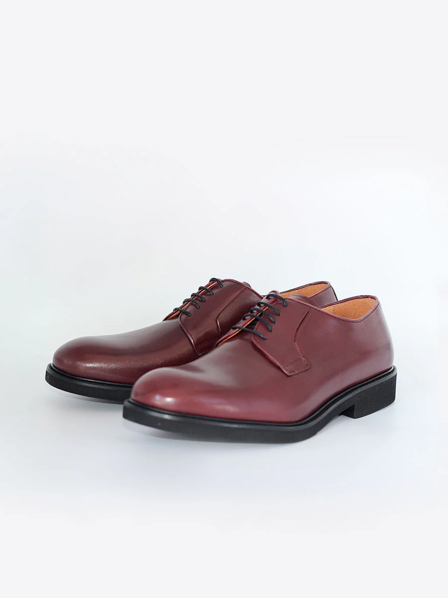 Zapatos blucher Robert de piel color burdeos - Image 3