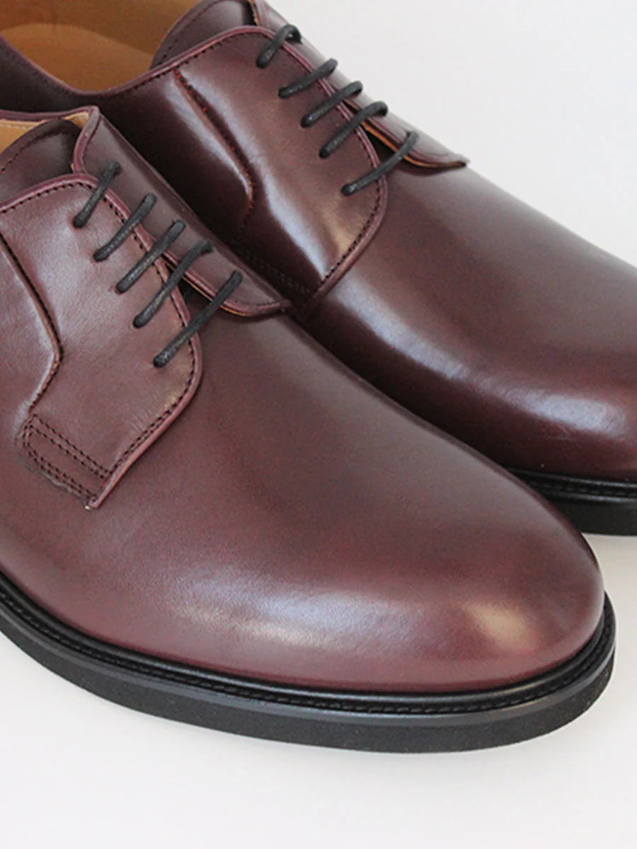 Zapatos blucher Robert de piel color burdeos - Image 4