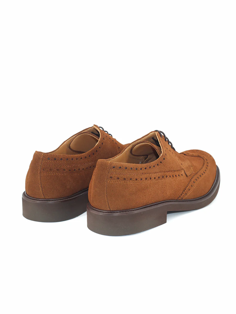Zapatos blucher Robert pala vega de piel ante color coñac - Image 3