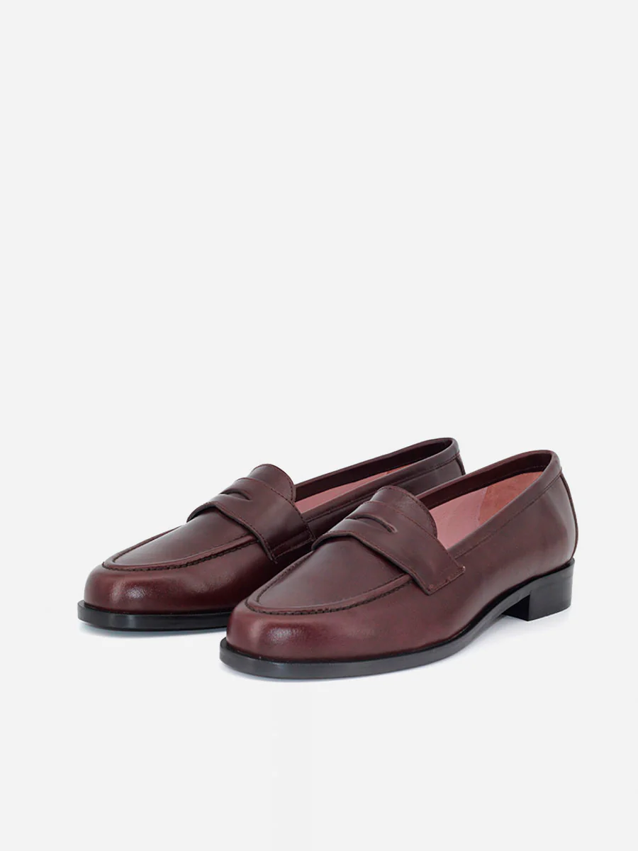 Mocasines Castellano® de piel ajax para mujer - Modelo Mallorca color marrón - Image 2
