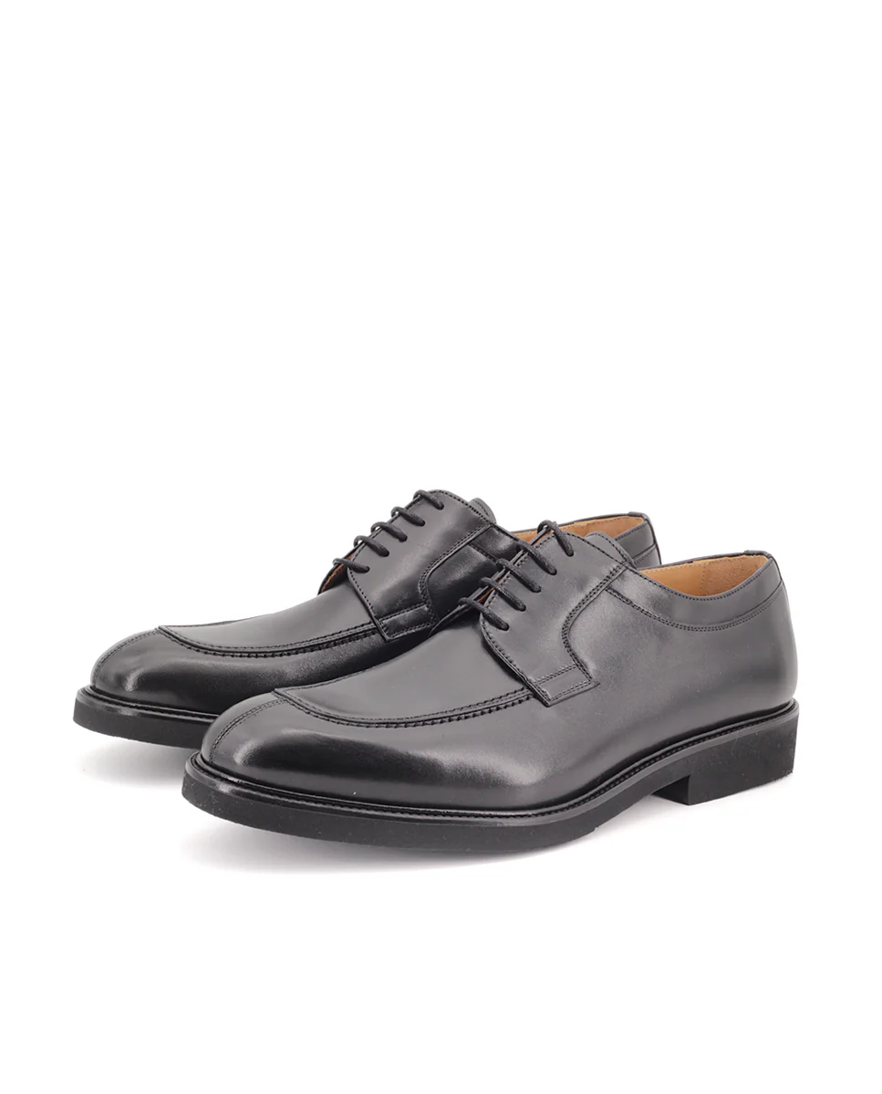 Zapatos de cordones Castellano® de piel para hombre – Modelo Russel color negro - Image 2